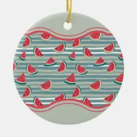 Watermelon Pattern Ceramic Ornament