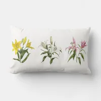 Spring Lily Garden Lumbar Pillow