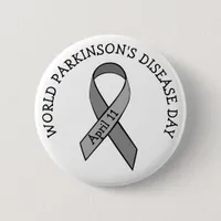 World Parkinson's Disease Day April 11th Button