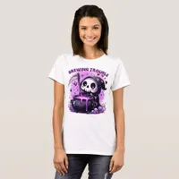 Girly Skeleton Cute Grim Reaper Teen's Halloween T-Shirt