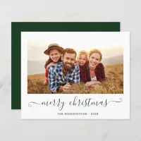 BUDGET Green Script Merry Christmas Holiday