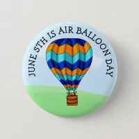 Hot Air Balloon Day is June 5th Button