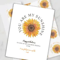 You are My Sunshine Valentine's Day Holiday Card