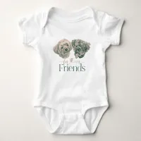 Fur-ever Friends Cute Dogs Baby Bodysuit