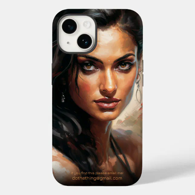 Bollywood Star Indian Woman Portrait Oil Painting Case-Mate iPhone 14 Case