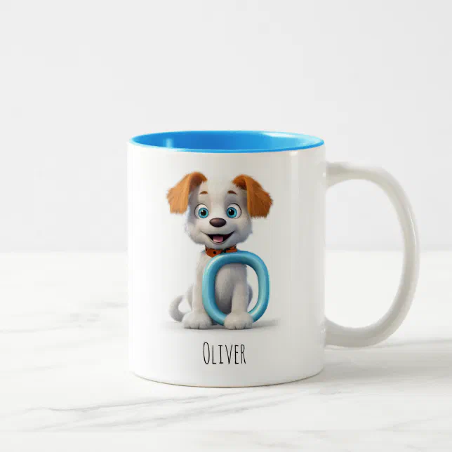 Letter O Dog Alphabet Monogram Coffee Mug