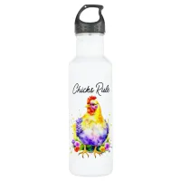 Chicks Rule | Cute ... Art Stainless Steel Water Bottle