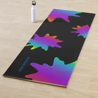 Splash of neon color yoga mat