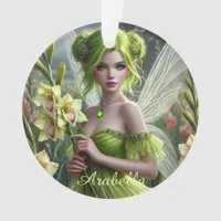 Beautiful August Fairy in Gladioli Ornament