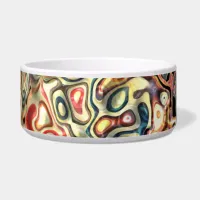 Abstract Art Ceramic Pet Bowl