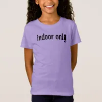 Indoor Only Cat Minimalist Typography T-Shirt