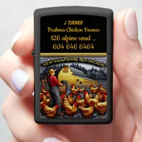 Caring for New Hampshire Red Chickens at Dawn Zippo Lighter