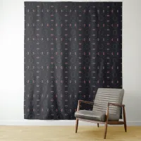 Stars And Unique Spaceship Pattern Tapestry