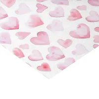 Watercolor Pink Hearts Valentine's Day  Tissue Paper