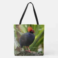 Profile of a Roul-Roul Crested Wood Partridge Tote Bag