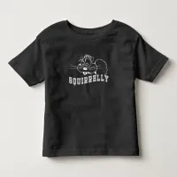 A Bit Squirrelly Squirrel White Line Art Toddler T-shirt