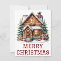 Gingerbread House Christmas Card