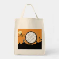 Halloween Night in Orange Glow Add Your Photo Tote Bag