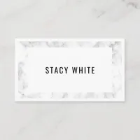 Marble Border Minimal Modern Trendy Business Card