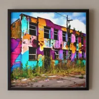 Pink and Purple Graffiti Art | Abandoned Building