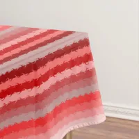 Modern striped design in various shades of red tablecloth