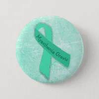 Myasthenia Gravis Button with Awareness Ribbon