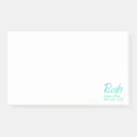 *~* Iridescent Blue Green & Turquoise Reiki Post-it Notes