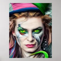 Mad AI Generated Hatter Alice Themed Poster