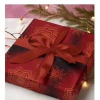 Beautiful Red, Burgundy floral Wrapping Paper
