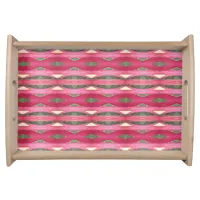 Cactus Brights Red Stripe serving tray