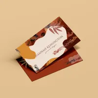 Trendy Chic Terracotta Warm Earth Tones Business Card