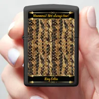 Beauty of patterned snakeskin zippo lighter