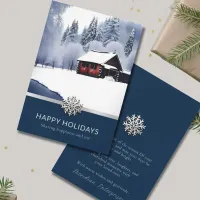 Elegant Winter Photo Business Holiday Card