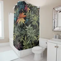 Colourful Majorana Leaves – Nature-Inspired Shower Curtain