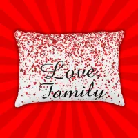 Red Glitter, Black Text | Accent Pillow