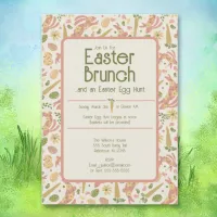 Cute Easter Brunch & Egg Hunt Invitation