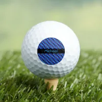 Modern mosaic in black, royal blue, custom  golf balls