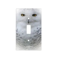 Beautiful, Dreamy and Serene Snowy Owl Light Switch Cover