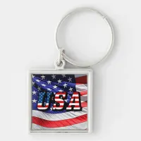 USA - American Flag Key Chain