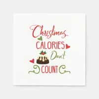 christmas calories dont count funny holiday quote paper napkins