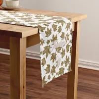 Maple Leaves Thankful Thanksgiving Brunch Dinner Short Table Runner