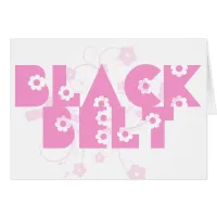 Martial Arts Pink Flowers Black Belt