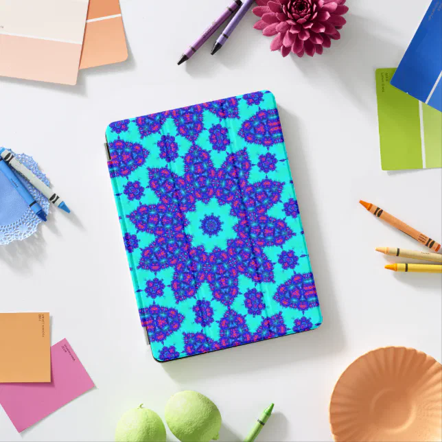 Magic Blue kaleidoscope flourished iPad Air Cover