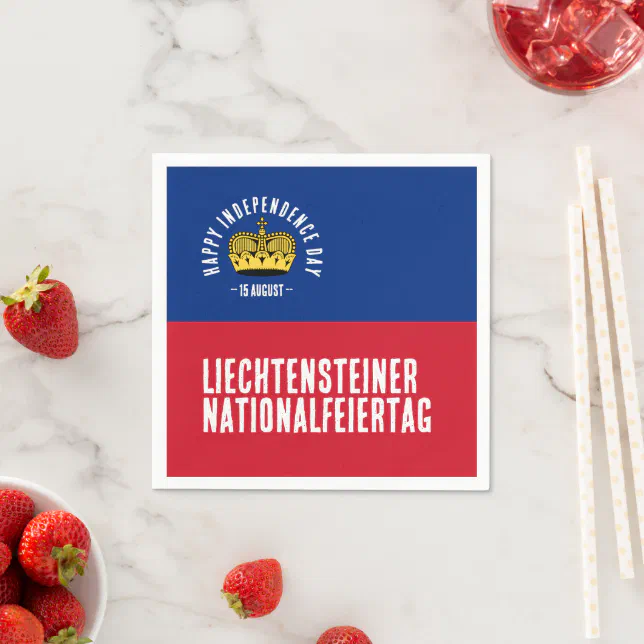 Liechtenstein National Day Flag Napkins
