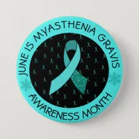 Myasthenia Gravis Hope Awareness Button Butterfly