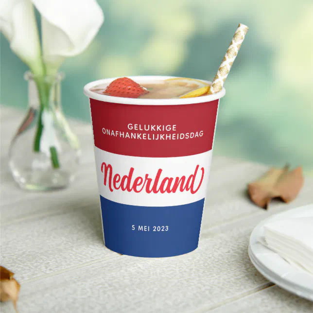 Netherlands Independence Day Dutch National Flag Paper Cups