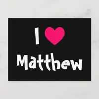 I Love Matthew Postcard