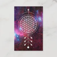 *~* Flower of Life Reiki Yoga Astrology Nebula Business Card