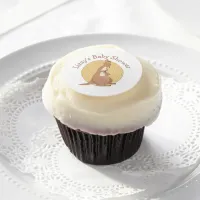 Kangaroo Baby Shower Neutral Yellow and Tan Edible Frosting Rounds