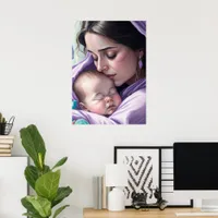 Adorable Mother and Baby Cherish Memento Wall Art